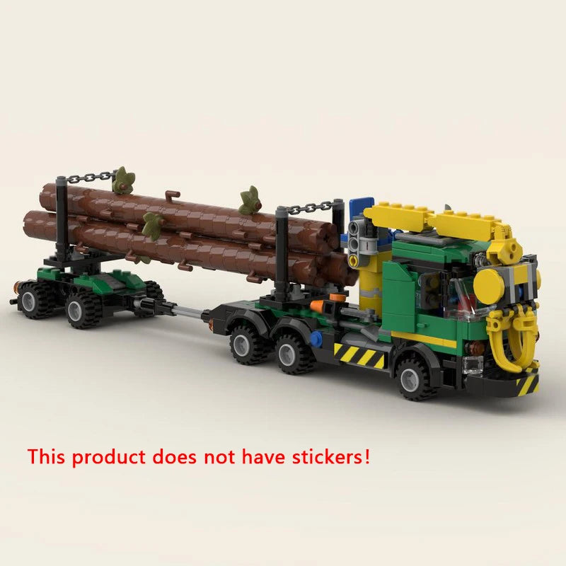 Logging Truck With Pole Trailer Modular Blocks