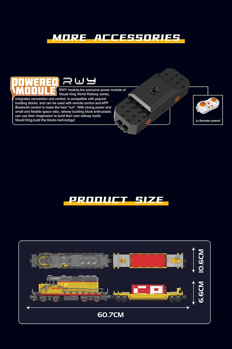 Diesel Locomotive Building Blocks RC Railway Train