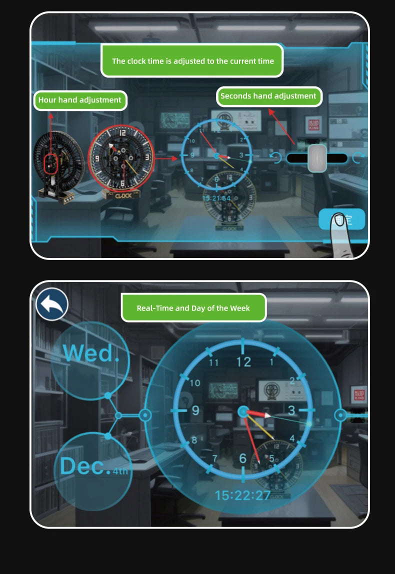 Motorized Mechanical Grand Clock Building Block