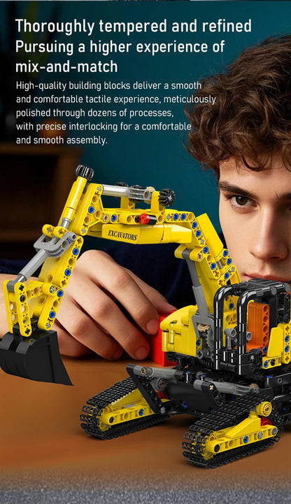 4 Link Track City Excavator Building Blocks Vehicle