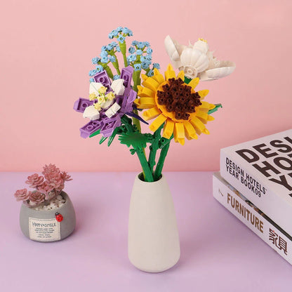 KNEW BUILT Flower Bouquet 3D Model Toy Mini Build Blocks