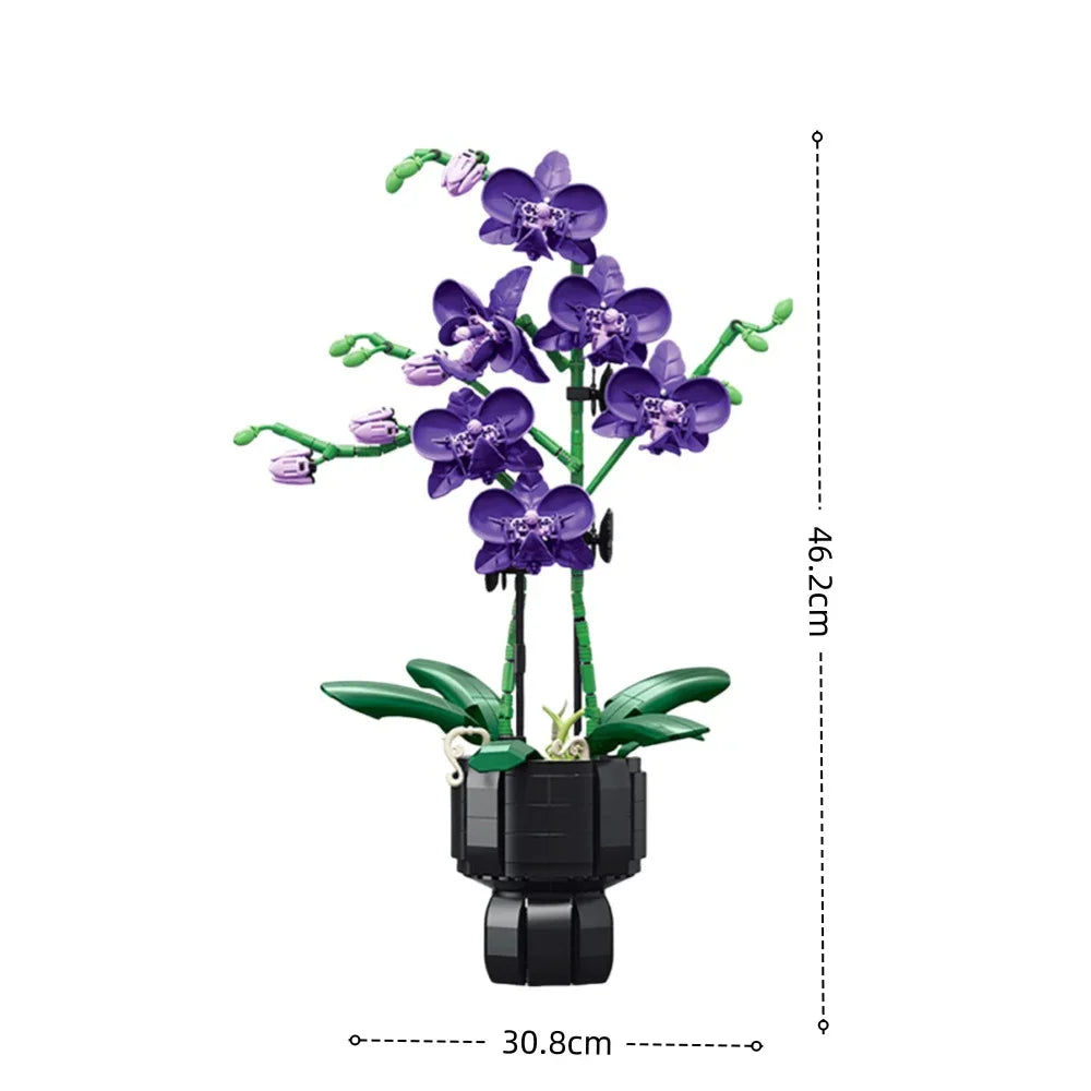 KNEW BUILT 3D Eternal Flower Phalaenopsis Building Block