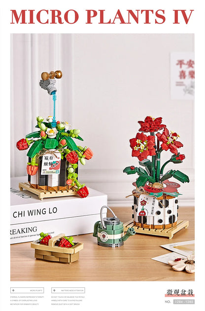 Flower Building Blocks Mini Potted Plant Bouquet