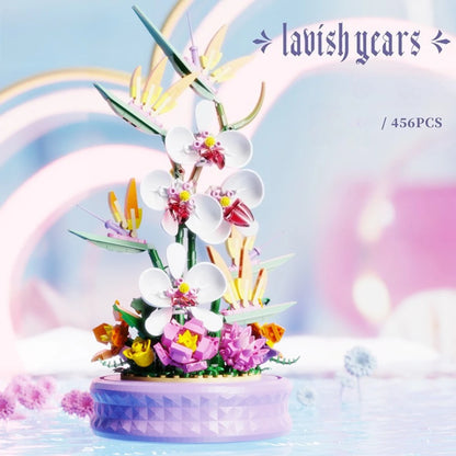 Phalaenopsis Rotating Flower Music Box Building