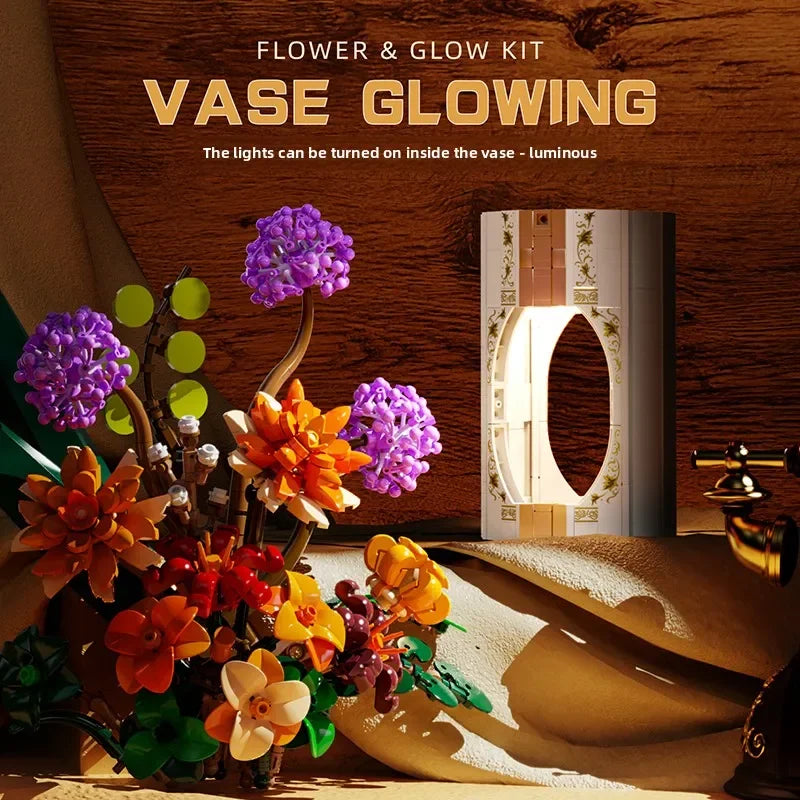 Spring Bouquet Building Blocks Daisy Bouquet Flower Model Bricks