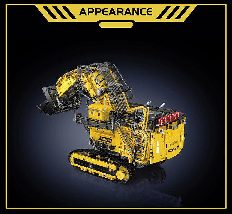 Excavator R9800 APP Controlled Building Blocks Set  with 6 Motors ﻿