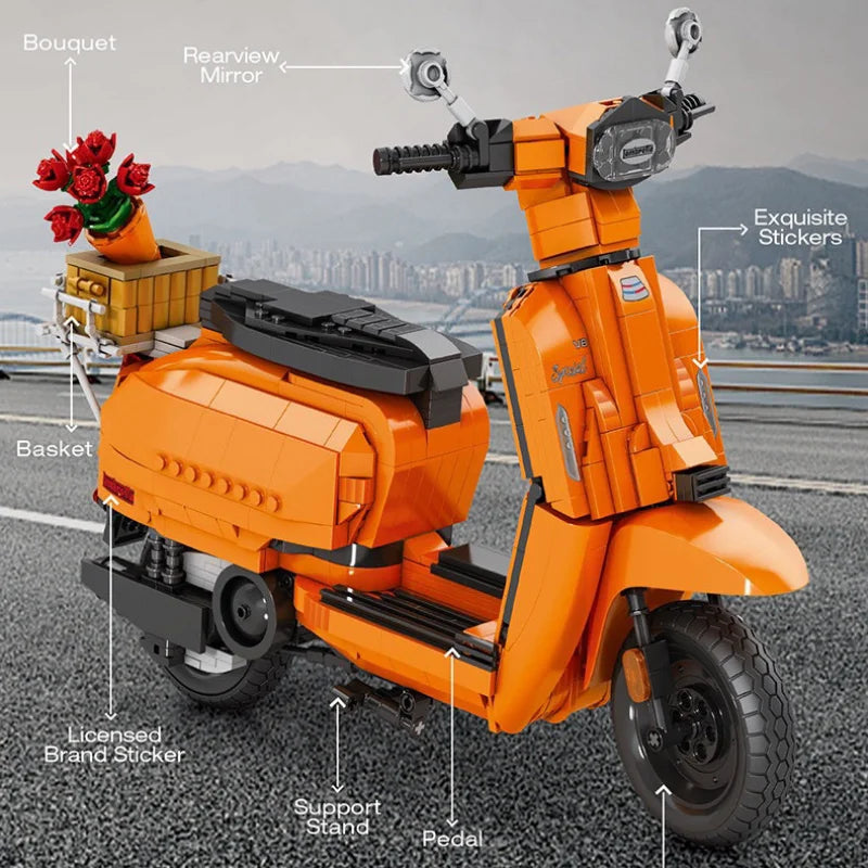 Scooter Assembly Particle Building Blocks