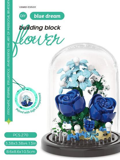 Building block flower bouquet hand gift succulent