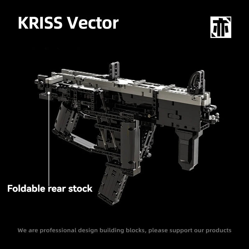2 Types Creative KRISS Vector Gun Building Block