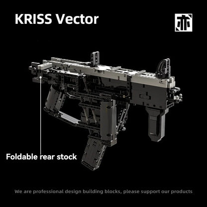 2 Types Creative KRISS Vector Gun Building Block