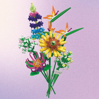 KNEW BUILT Flower Bouquet 3D Model Toy Mini Build Blocks