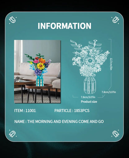 Sunflower Building Blocks Flower Bouquet Vase