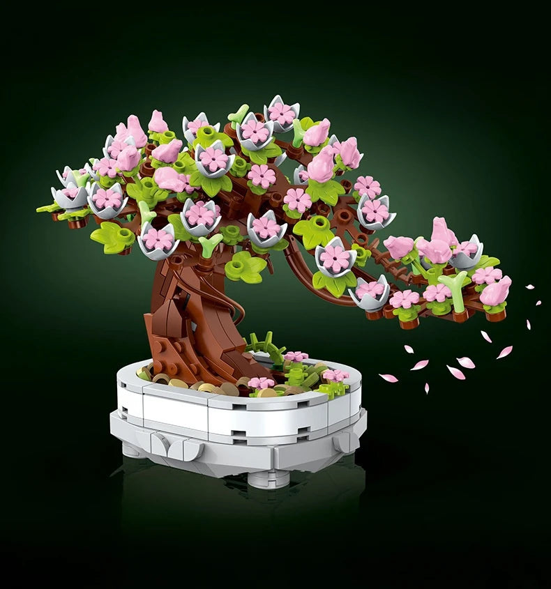 Bonsai Building Block Flower Creative Plant