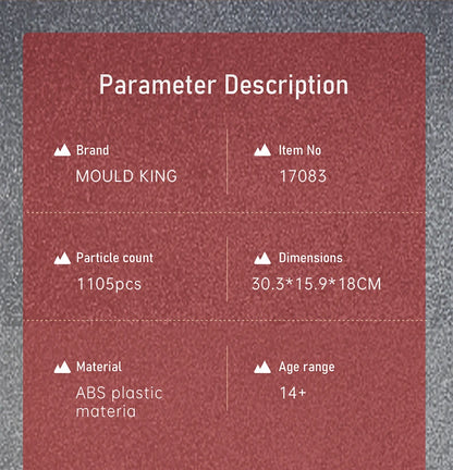Mould King 17083 Technical Car Toys The RC Tracked Dumper Building Block Enginerring Truck Brick Set Kids Christmas Gift