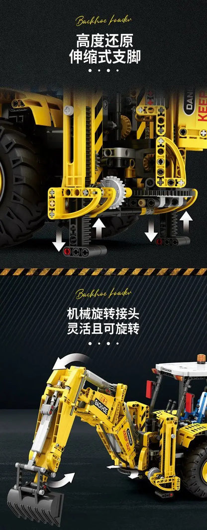 Two-Head Bulldozer Excavator Model Assembly Universal