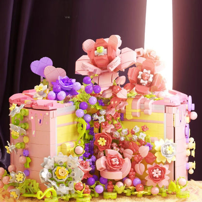 Rose Cake Flower Building Blocks