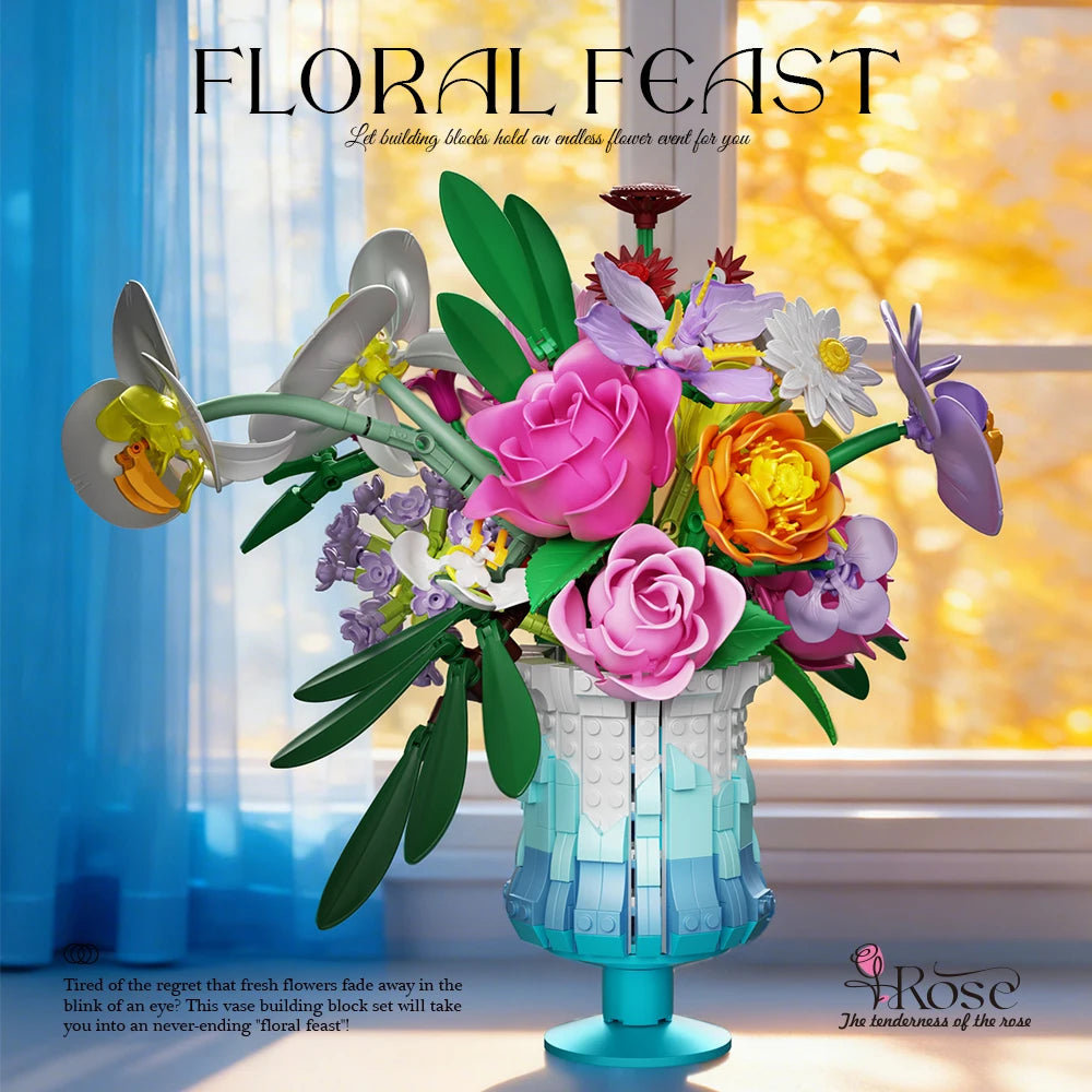 Preserved Flowers Building Blocks Rose