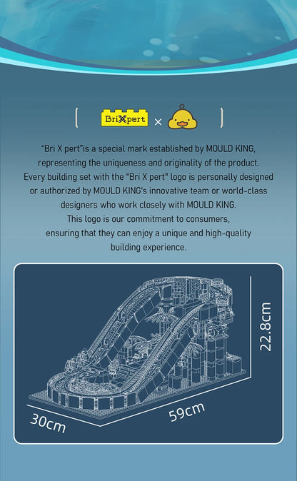 The Motorized Water Slide with Roller Coaster