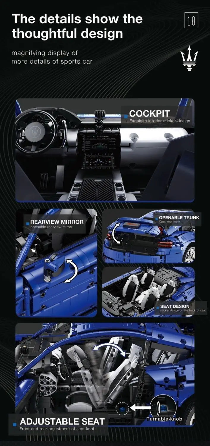 GranTurismo Maserati Bricks Model Assembling