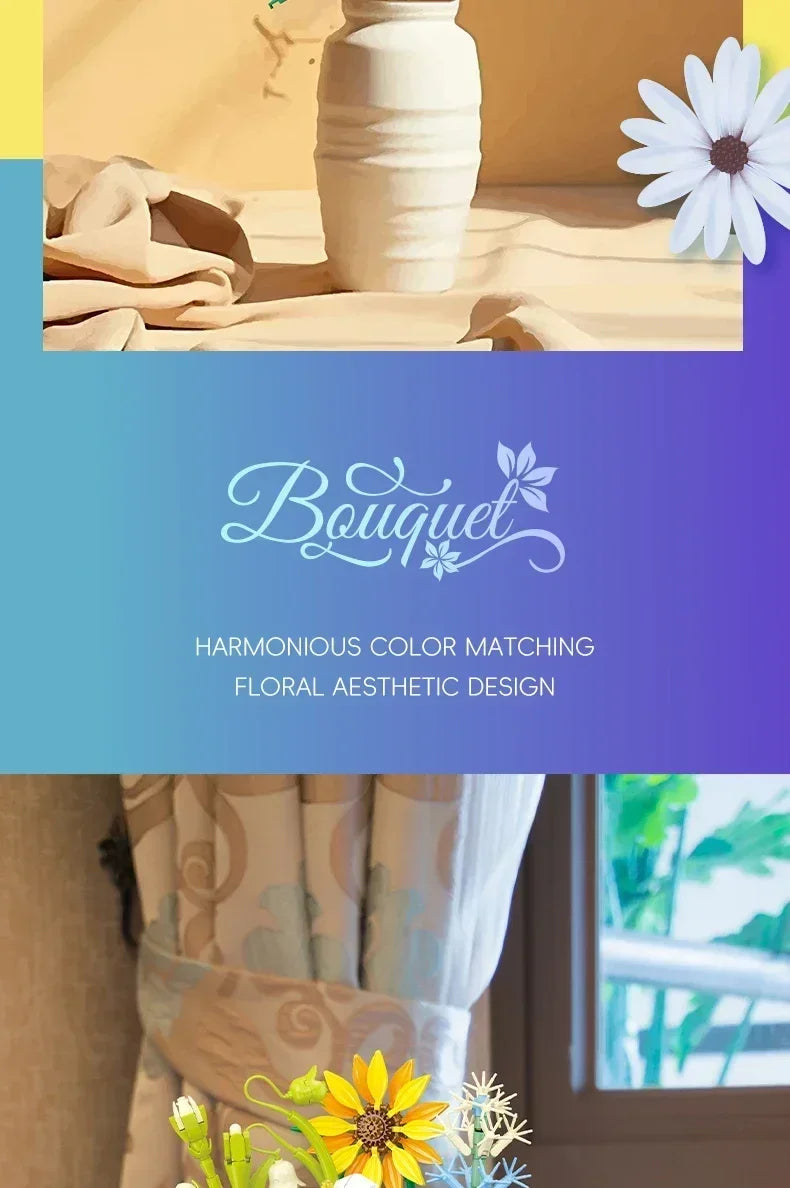 KNEW BUILT 3D Eternal Flower Phalaenopsis Building Block