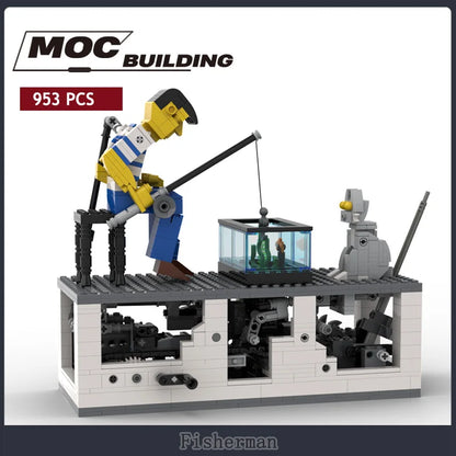 Creative Fisherman Moc Building Blocks
