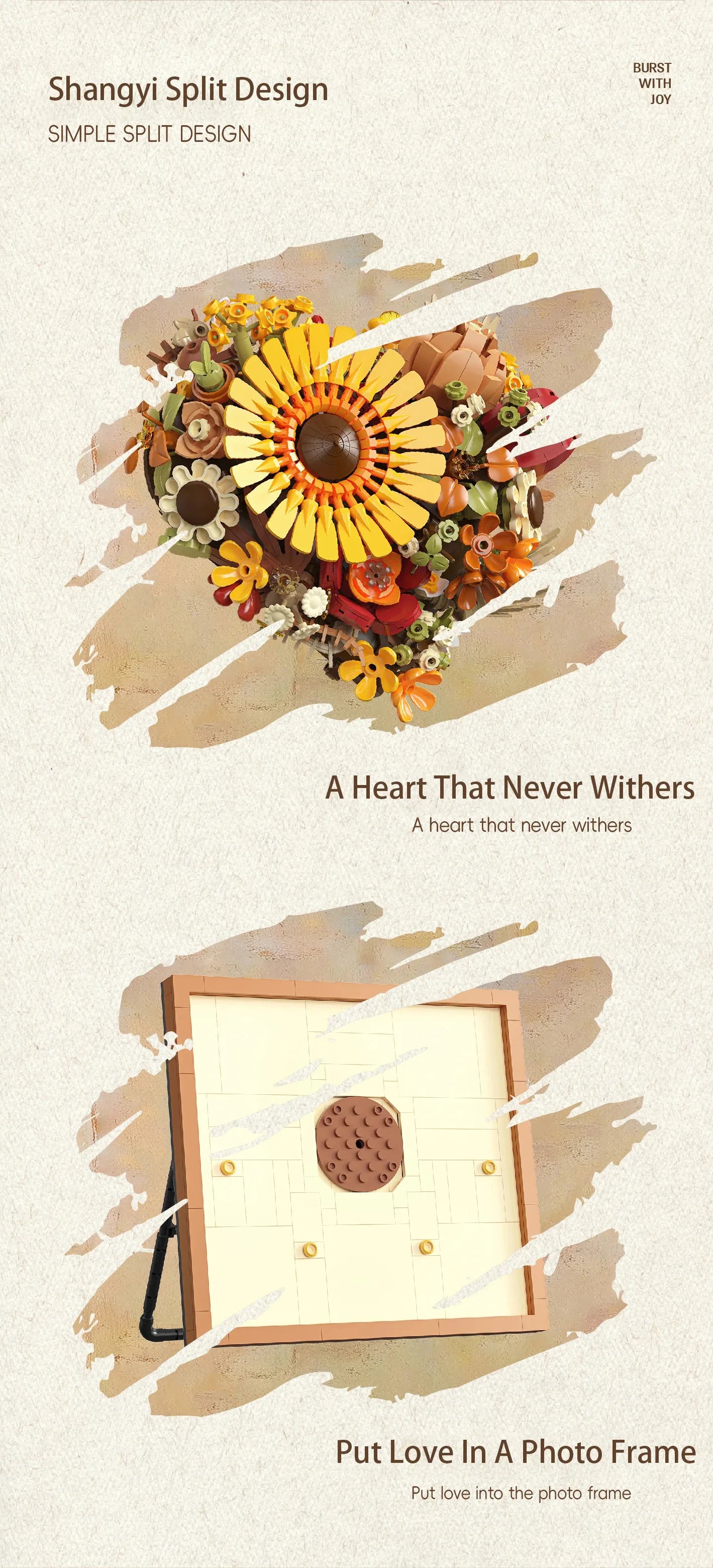 Creative Art Painting Flower Block 3D