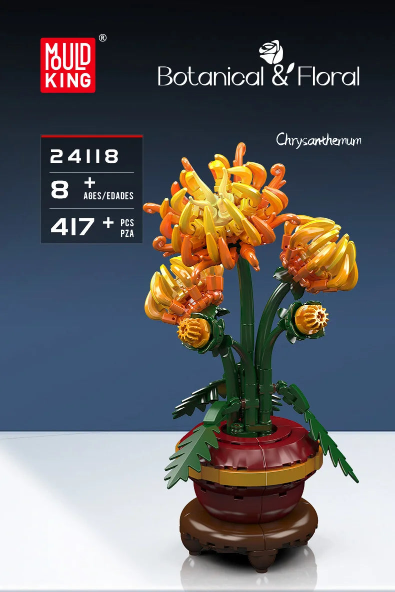 Chrysanthemum Flower Building Blocks Set
