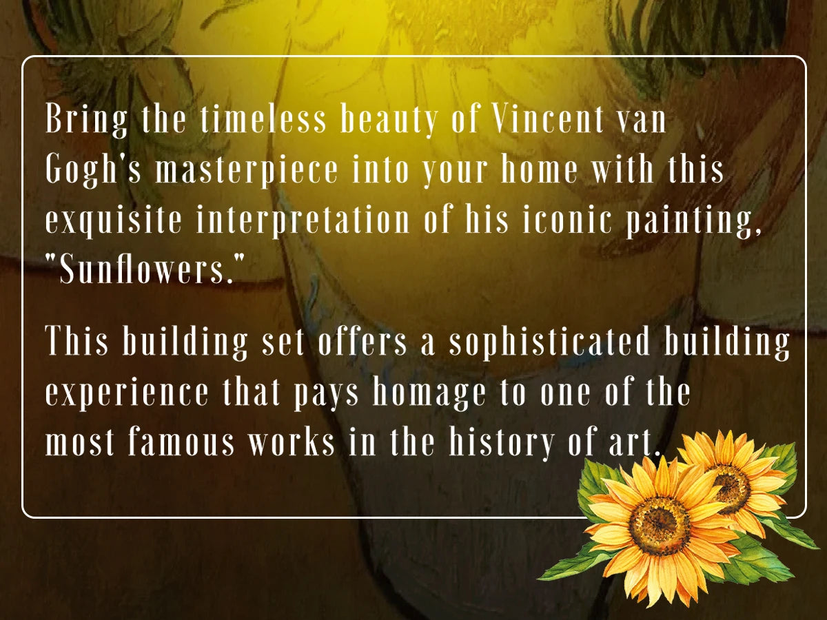 Sunflower Building Blocks Flower Bouquet Vase