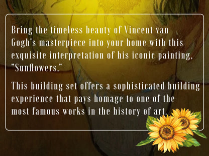 Sunflower Building Blocks Flower Bouquet Vase