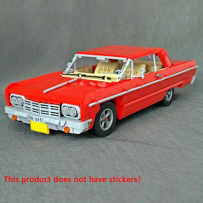City Car Model MOC Building Bricks Impala SS American Muscle Car Modular Technology Children Holiday Gifts Assemble Toys Suit