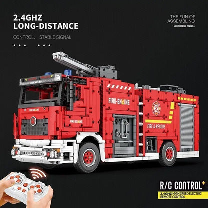 Mechanical Set Water Spray Fire Truck High Difficulty