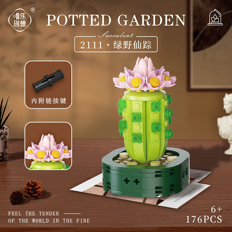 Flower Bouquet Building Block Succulents Plants