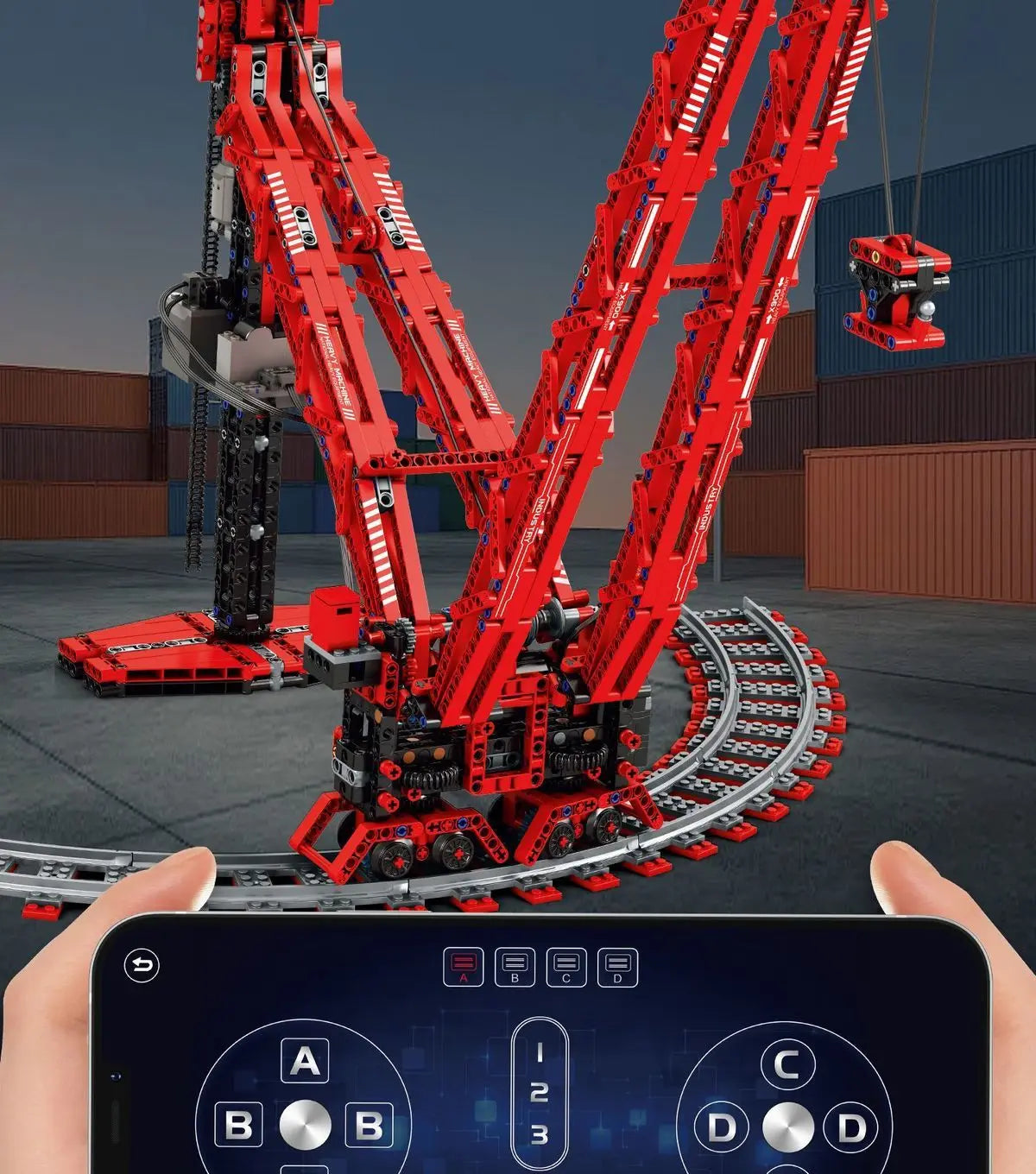 RC Crane Building Blocks Bricks Assembling Model