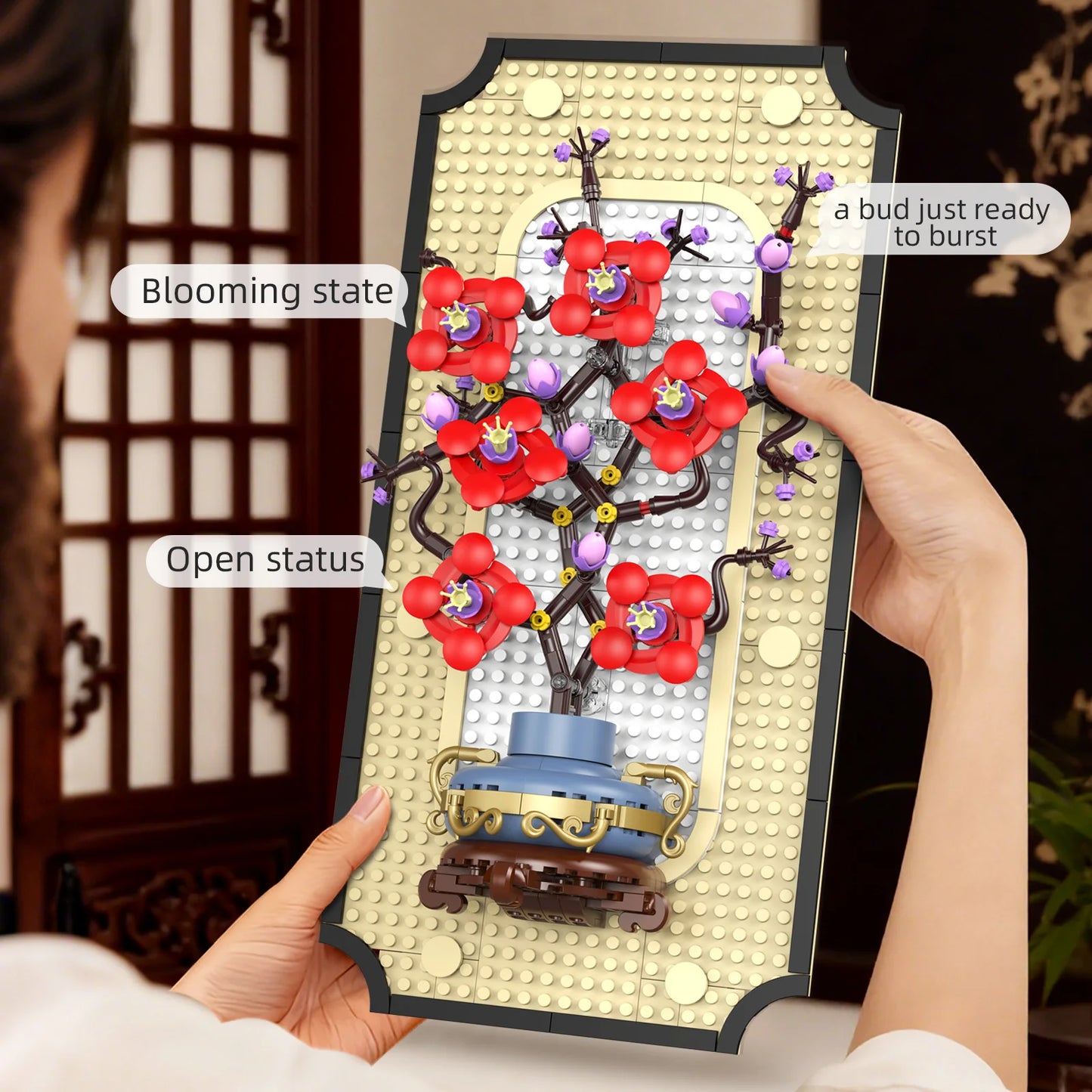 Plum Blossom Hanging Painting Building Blocks