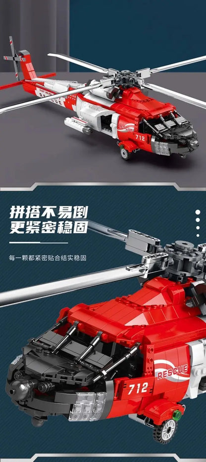 Rescue Helicopter Blackhawk Boys Building Block