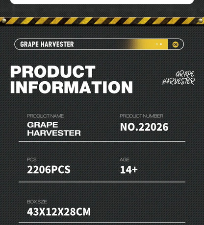 Grape Harvesting Machine Adult High-Difficulty Building Blocks