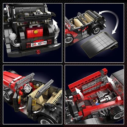 The Red Vintage Car Building Block