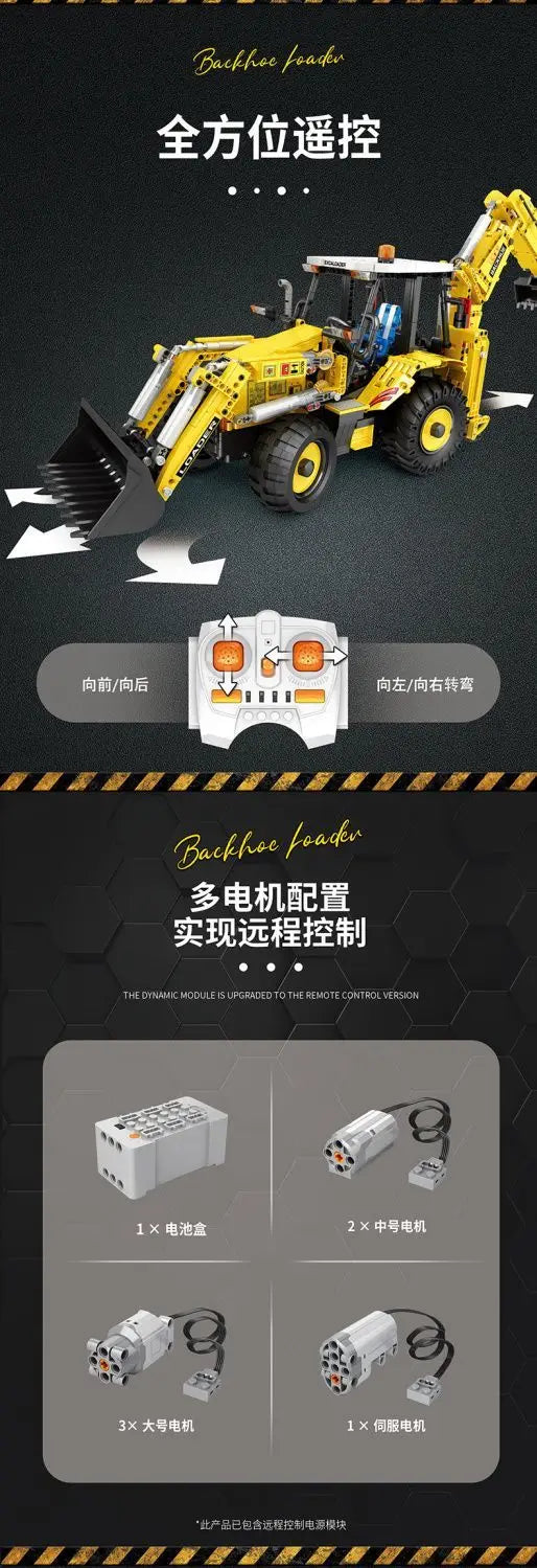 Two-Head Bulldozer Excavator Model Assembly Universal