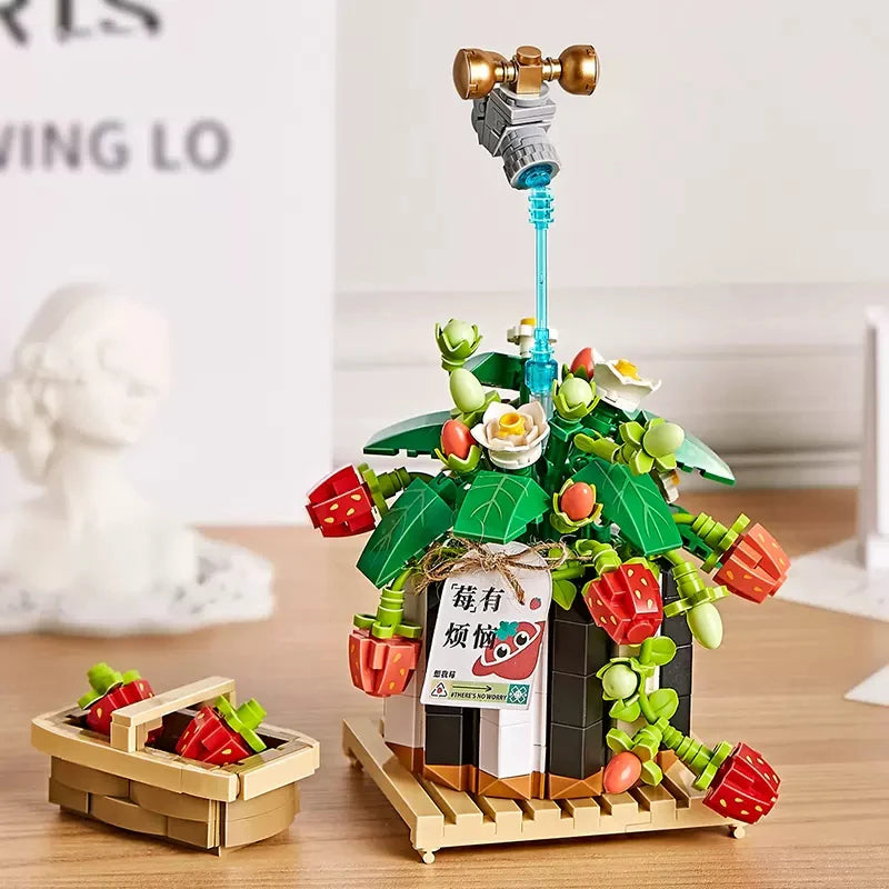 Flower Building Blocks Mini Potted Plant Bouquet