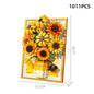 KNEW BUILT 3D Sunflower Photo Frame Building Block l
