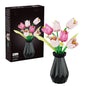 Rose Tulips Flower Model Building Blocks Set 3D
