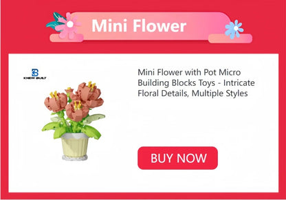 KNEW BUILT Flower Bouquet 3D Model Toy Mini Build Blocks