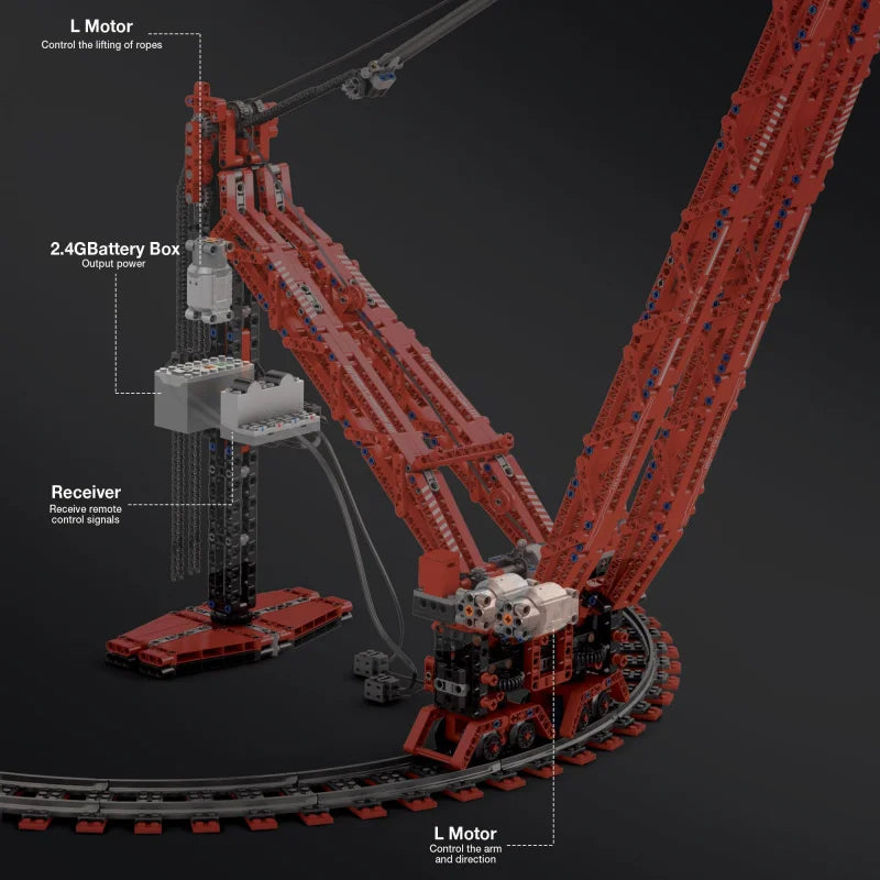 RC Crane Building Blocks Bricks Assembling Model