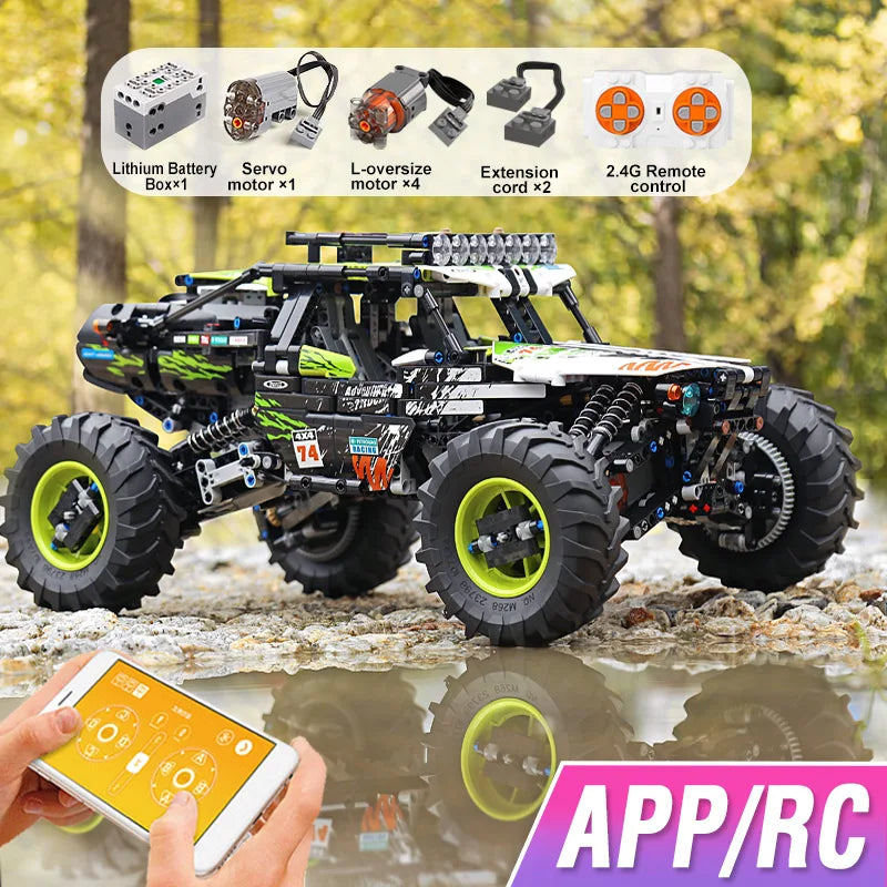 Climbing Off-Road Truck 2.4G Remote Control and App Dual Control 4x4 SUV