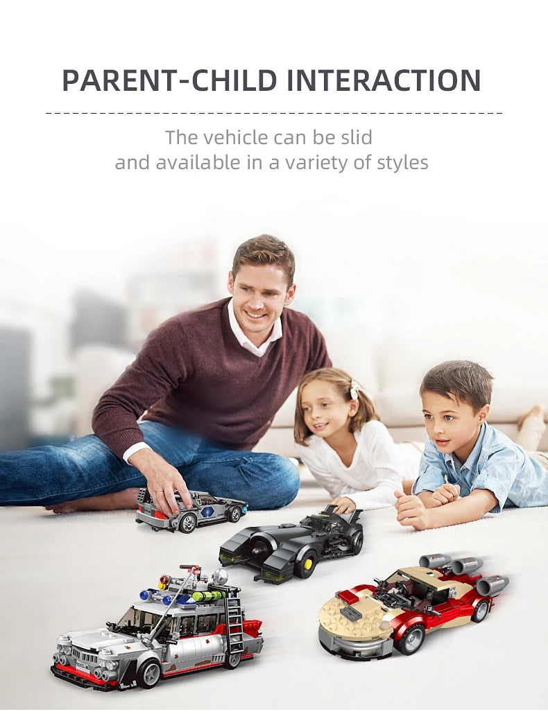 Car Set The Mini Ghost Bustered ECTO-1 Movie Car Model