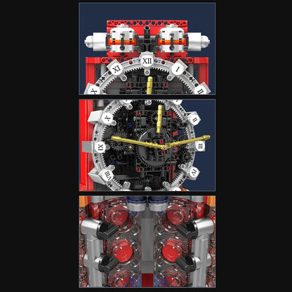 Technical Clock Toys The Motorized Engine Clock Blocks