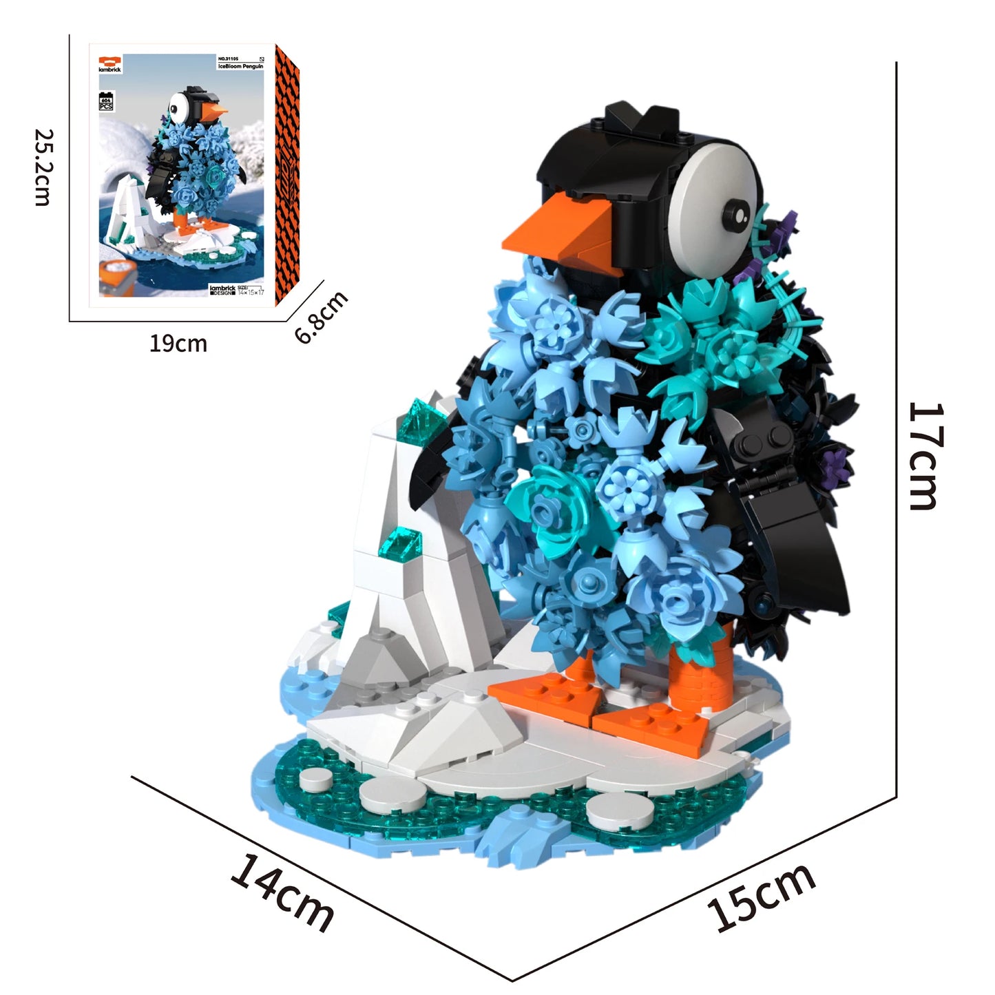 MOC Ice Bloom Penguin Polar Ocean Animal Building Blocks