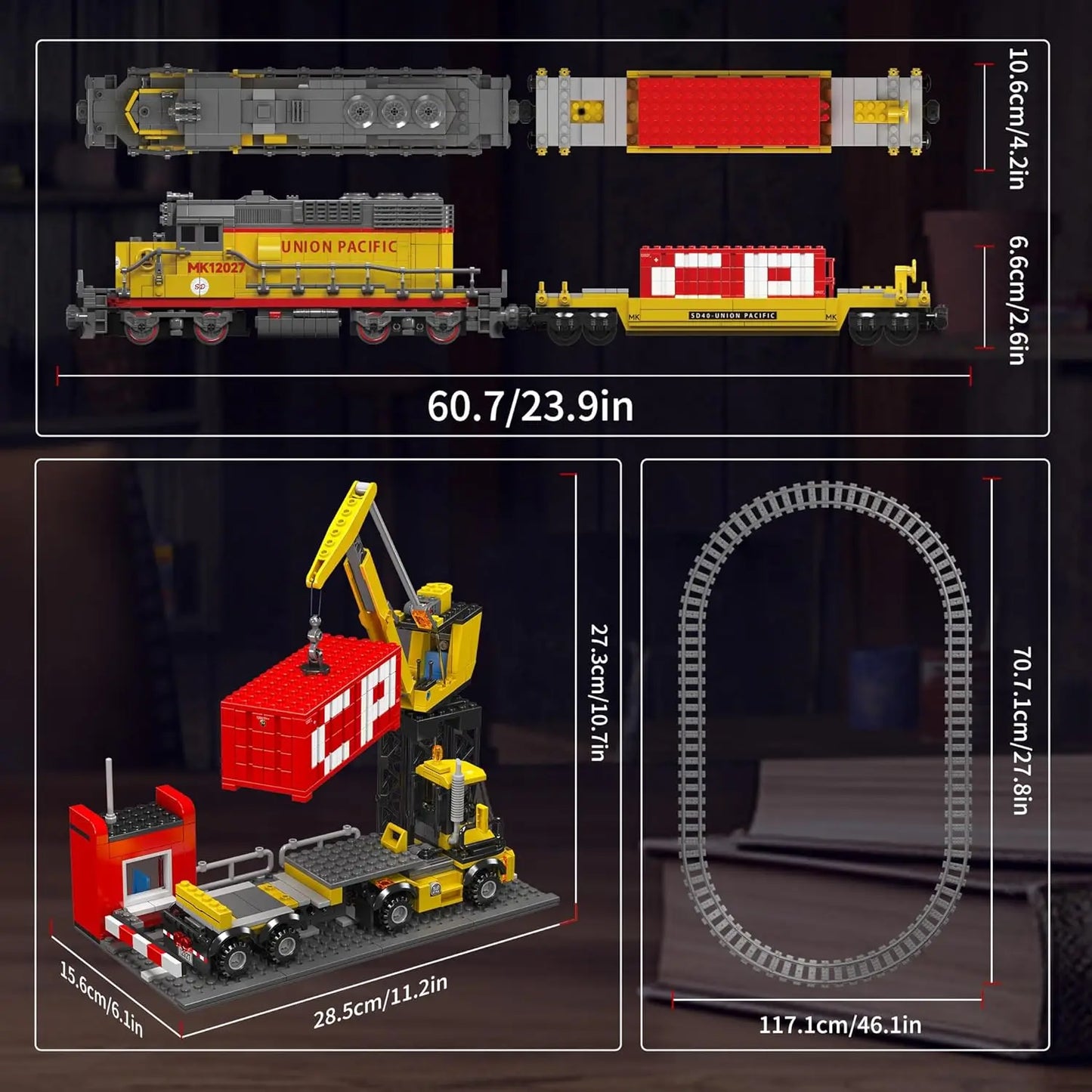 Diesel Locomotive Building Blocks RC Railway Train