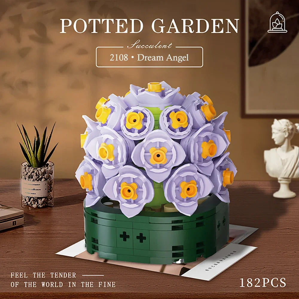 Flower Bouquet Building Block Succulents Plants