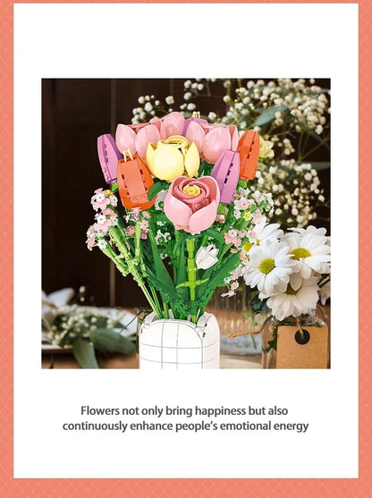 KNEW BUILT 3D Eternal Flower Phalaenopsis Building Block